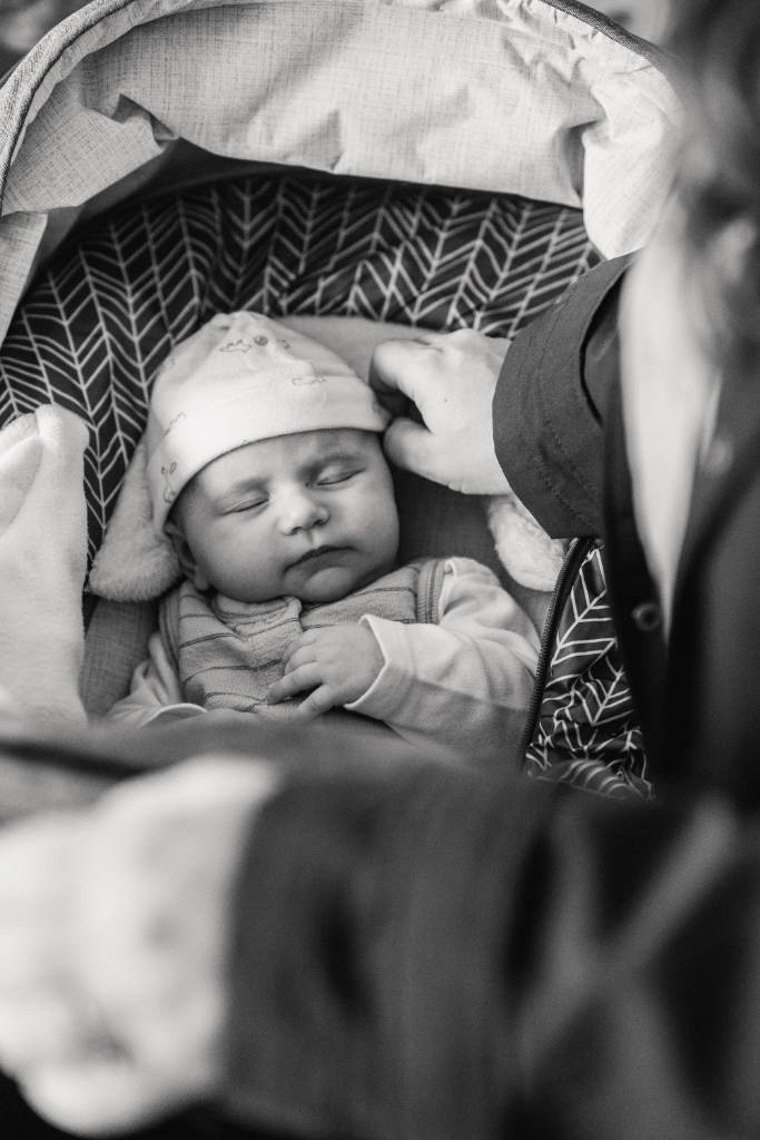 infant in carseat