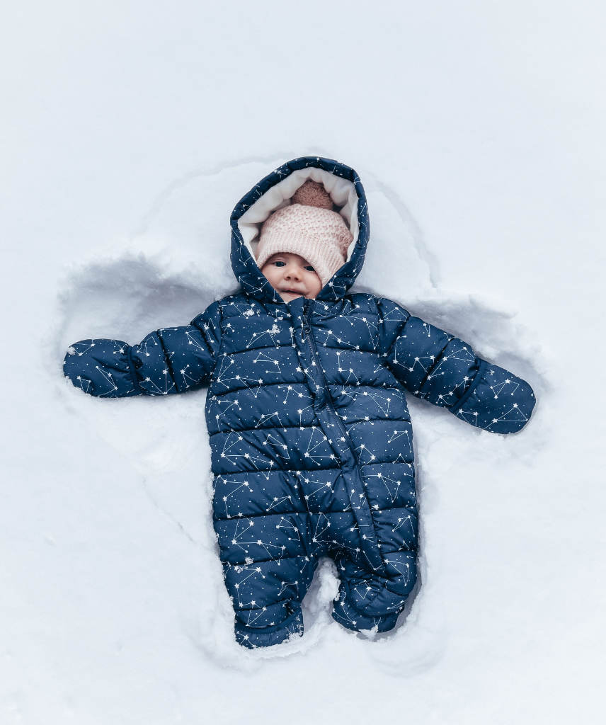 baby in the snow